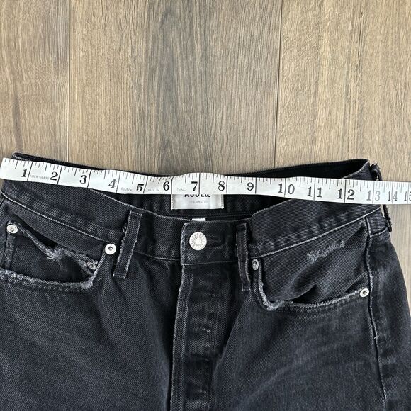 Agolde 90s Loose Fit Jean size 26 Audio Wash Distressed High Rise Straight Jeans - Picture 11 of 12